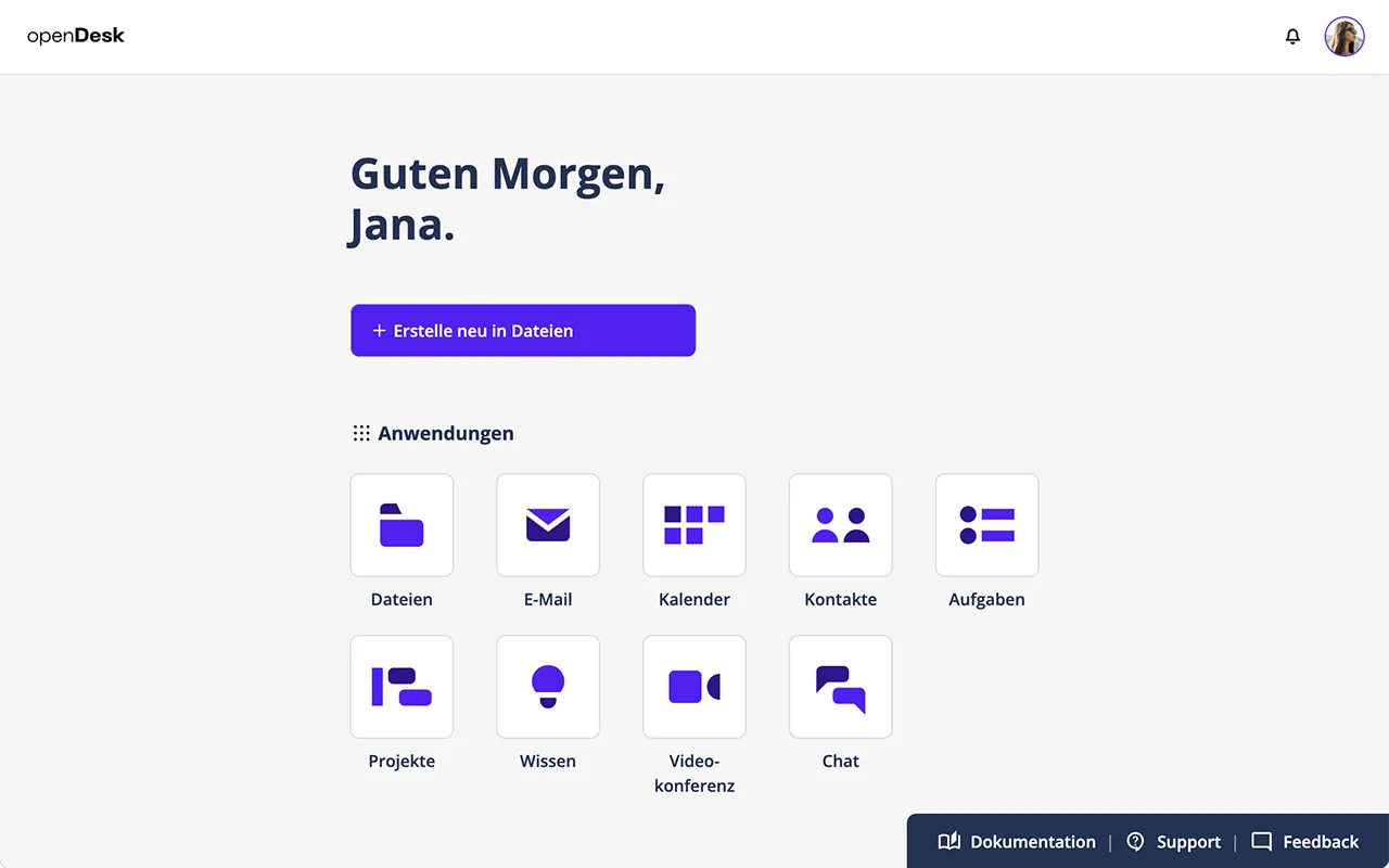 Zentrale Navigation im Portal